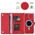 For iPhone 15 Pro ViLi GHB-C Series RFID MagSafe Magnetic Flip Leather Phone Case(Red) - 2