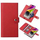 For iPhone 14 Plus ViLi GHB-C Series RFID MagSafe Magnetic Flip Leather Phone Case(Red) - 1