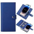 For iPhone 14 Pro Max ViLi GHB-C Series RFID MagSafe Magnetic Flip Leather Phone Case(Blue) - 1