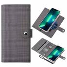 For iPhone 13 Pro Max ViLi GHB-C Series RFID MagSafe Magnetic Flip Leather Phone Case(Grey) - 1