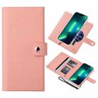 For iPhone 13 Pro Max ViLi GHB-C Series RFID MagSafe Magnetic Flip Leather Phone Case(Pink) - 1
