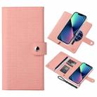 For iPhone 13 ViLi GHB-C Series RFID MagSafe Magnetic Flip Leather Phone Case(Pink) - 1