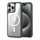 For iPhone 15 Pro MagSafe Acrylic Hybrid TPU Phone Case(Black + White) - 1