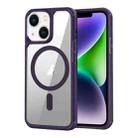 For iPhone 14 Plus MagSafe Acrylic Hybrid TPU Phone Case(Purple) - 1