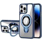 For iPhone 14 Pro MagSafe Acrylic Hybrid TPU Phone Case with Holder(Royal Blue) - 1