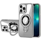 For iPhone 13 Pro Max MagSafe Acrylic Hybrid TPU Phone Case with Holder(Grey) - 1