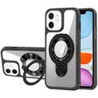 For iPhone 11 MagSafe Acrylic Hybrid TPU Phone Case with Holder(Black) - 1