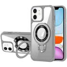 For iPhone 11 MagSafe Acrylic Hybrid TPU Phone Case with Holder(Grey) - 1