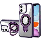 For iPhone 11 MagSafe Acrylic Hybrid TPU Phone Case with Holder(Purple) - 1