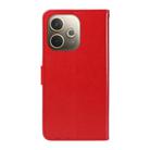 For OPPO A5 Pro 5G Global Cat and Bee Embossed Flip Leather Phone Case(Red) - 3