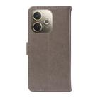 For OPPO A5 Pro 5G Global Cat and Bee Embossed Flip Leather Phone Case(Grey) - 3