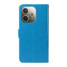 For OPPO A5 Pro 5G Global Cat and Bee Embossed Flip Leather Phone Case(Blue) - 3