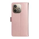 For OPPO A5 Pro 5G Global Cat and Bee Embossed Flip Leather Phone Case(Rose Gold) - 3