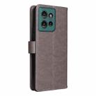 For OPPO A60 5G Global / A40 4G Global Cat and Bee Embossed Flip Leather Phone Case(Grey) - 3