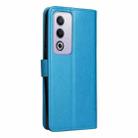 For OPPO K12X 5G Global Cat and Bee Embossed Flip Leather Phone Case(Blue) - 3
