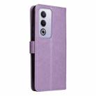 For OPPO K12X 5G Global Cat and Bee Embossed Flip Leather Phone Case(Purple) - 3