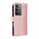 For Realme 14x 5G Global Cat and Bee Embossed Flip Leather Phone Case(Rose Gold) - 3