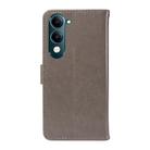 For vivo Y29S 5G / Y04 Cat and Bee Embossed Flip Leather Phone Case(Grey) - 3