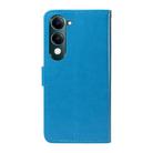 For vivo Y29S 5G / Y04 Cat and Bee Embossed Flip Leather Phone Case(Blue) - 3