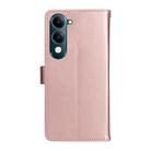 For vivo Y29S 5G / Y04 Cat and Bee Embossed Flip Leather Phone Case(Rose Gold) - 3