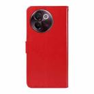 For vivo V30E / V40 Lite Global Cat and Bee Embossed Flip Leather Phone Case(Red) - 3