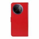 For vivo Y39 5G Global Cat and Bee Embossed Flip Leather Phone Case(Red) - 3