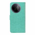 For vivo Y39 5G Global Cat and Bee Embossed Flip Leather Phone Case(Green) - 3