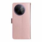 For vivo Y39 5G Global Cat and Bee Embossed Flip Leather Phone Case(Rose Gold) - 3