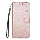 For Samsung Galaxy S24 FE 5G Cat and Bee Embossed Flip Leather Phone Case(Rose Gold) - 3