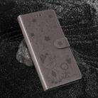 For Samsung Galaxy S25 Ultra 5G Cat and Bee Embossed Flip Leather Phone Case(Grey) - 2