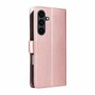 For Samsung Galaxy S25 FE 5G Cat and Bee Embossed Flip Leather Phone Case(Rose Gold) - 3