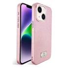 For iPhone 14 Ice Silk Mesh Breathable Cooling Phone Case(Pink) - 1