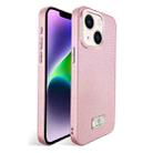 For iPhone 14 Plus Ice Silk Mesh Breathable Cooling Phone Case(Pink) - 1