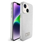 For iPhone 14 Plus Ice Silk Mesh Breathable Cooling Phone Case(Silver) - 1