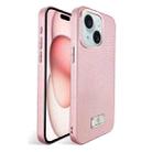 For iPhone 15 Ice Silk Mesh Breathable Cooling Phone Case(Pink) - 1