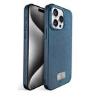 For iPhone 15 Pro Max Ice Silk Mesh Breathable Cooling Phone Case(Blue) - 1