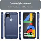 For Google Pixel 4a Carbon Fiber Brushed Texture TPU Phone Case(Blue) - 2