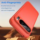 For Google Pixel 10 Pro XL Carbon Fiber Brushed Texture TPU Phone Case(Red) - 3
