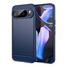 For Google Pixel 10 Pro XL Carbon Fiber Brushed Texture TPU Phone Case(Blue) - 1
