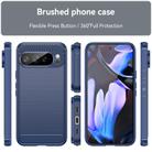 For Google Pixel 10 Pro XL Carbon Fiber Brushed Texture TPU Phone Case(Blue) - 2