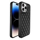 For iPhone 14 Pro Plaid Series 9D Electroplated Phone Case(Titanium Black) - 1