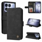 For Redmi K70 Ultra Skin Feel Life Tree Metal Button Leather Phone Case(Black) - 1