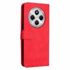 For Redmi 14C 4G Skin Feel Life Tree Metal Button Leather Phone Case(Red) - 3