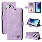 For Redmi 14C 4G Skin Feel Life Tree Metal Button Leather Phone Case(Purple) - 1