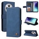 For Redmi 14C 4G Skin Feel Life Tree Metal Button Leather Phone Case(Blue) - 1