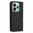 For Redmi Note 14 5G Skin Feel Life Tree Metal Button Leather Phone Case(Black) - 3