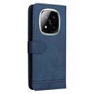 For Redmi Note 14 Pro 5G / Note 14 Pro+ 5G Skin Feel Life Tree Metal Button Leather Phone Case(Blue) - 3