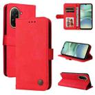 For Redmi A5 4G 173.3mm Skin Feel Life Tree Metal Button Leather Phone Case(Red) - 1