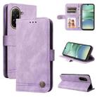 For Redmi A5 4G 173.3mm Skin Feel Life Tree Metal Button Leather Phone Case(Purple) - 1