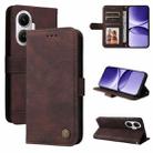 For Redmi Turbo 4 Pro / Xiaomi Poco F7 Skin Feel Life Tree Metal Button Leather Phone Case(Brown) - 1
